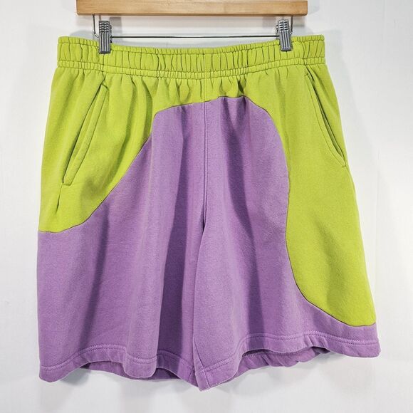 Nike Sportswear Color Clash Fleece Shorts Green/Violet DR9856-321 Men's Size XL - Picture 1 of 7